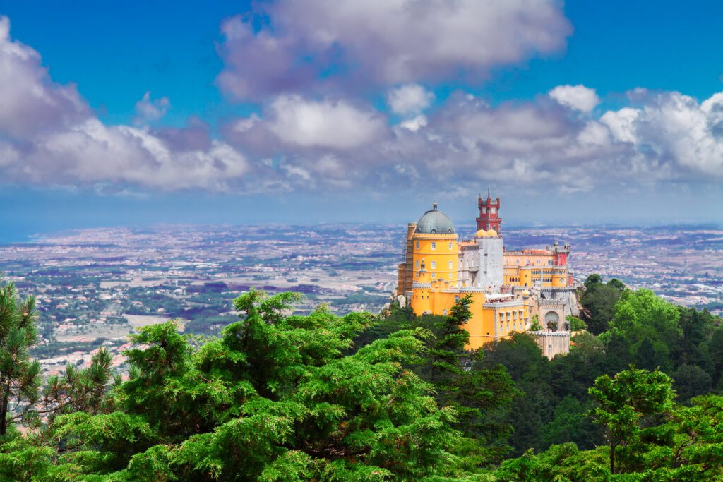 Palacio Pena and valley of Sintra, Portugal